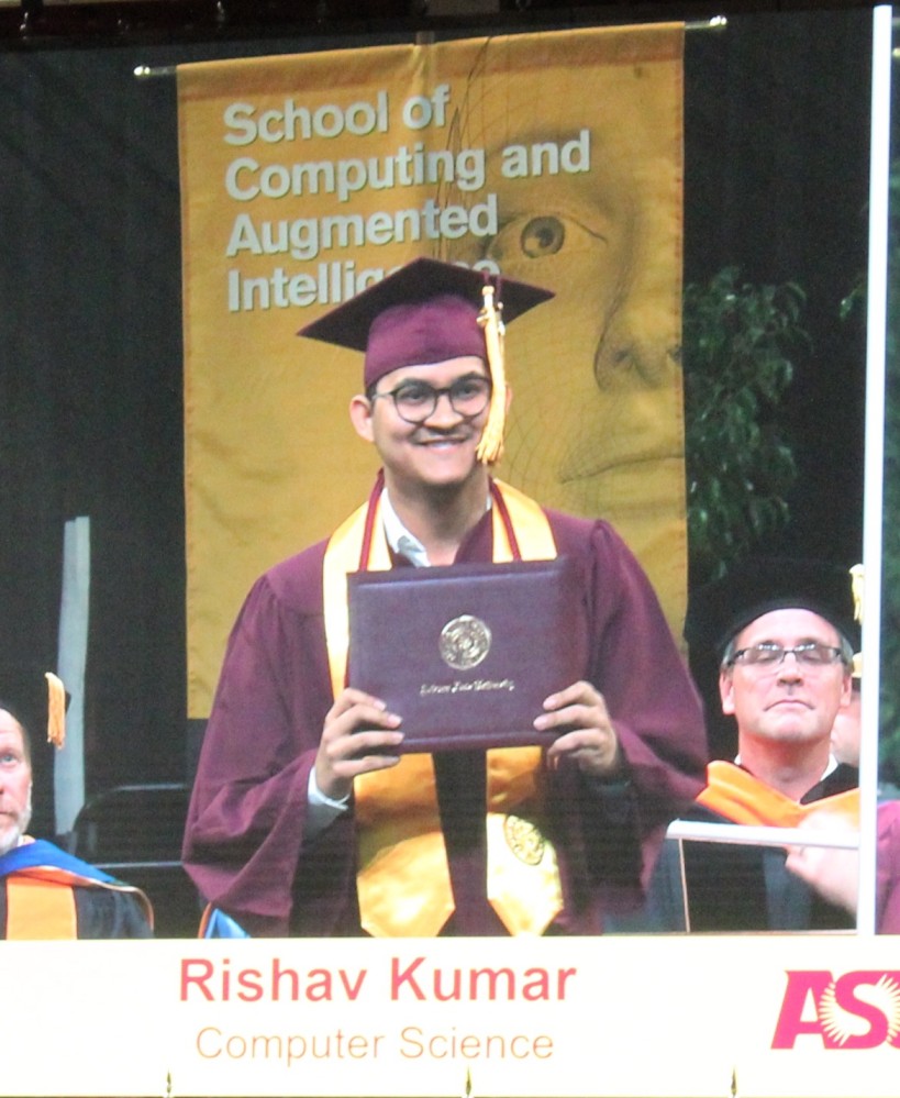 Rishav at ASU Graduation